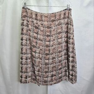 Tapemeasure Brown and Black Print Midi Skirt Size 12